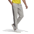 adidas Freizeit-Jogginghose Essentials French Terry Tapered Cuff 3-Streifen lang grau Herren